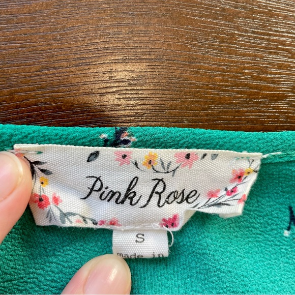 Green Front Tie Blouse (S) - Picture 6 of 6